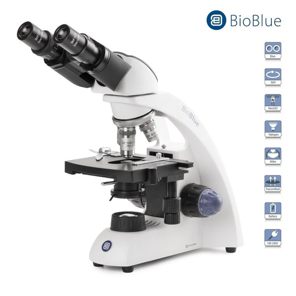 Euromex BioBlue 40X-1600X Binocular Portable Compound Microscope BB4260A